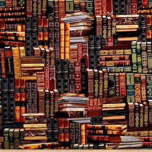 NTW Timeless Treasures Book Fabric, 36" X 44" 1 Yard